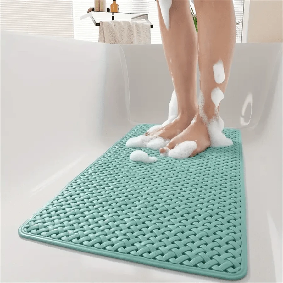 PVC rutschfeste Badezimmermatte, wasserdichte Duschvorlage, Heim-/Hotelbadezimmer/Toilettenfußmatte