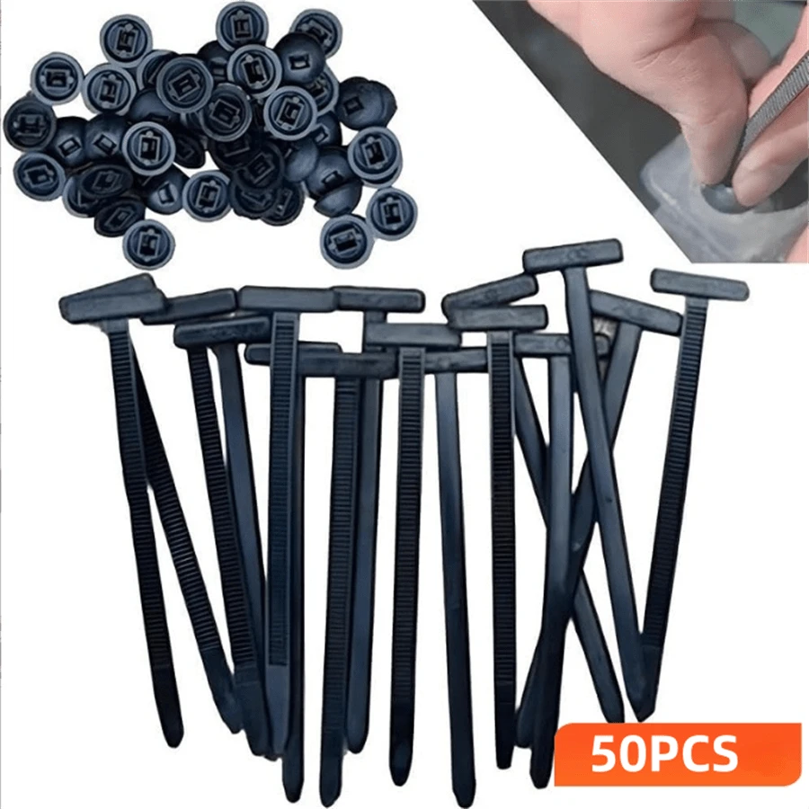 50 pièces de sangle de câble en nylon robuste auto-verrouillante - résistante aux UV, anticalorique, sangle de câble en plastique polyvalente pour la réparation automobile, le bureau et l'extérieur, y compris les racks de rangement, les accessoires de réparation automobile, de conception multifonctionnelle, sangle en nylon durable Fournitures scolaires, rentrée scolaire