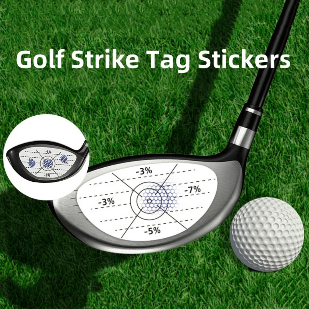 6 piezas Adhesivos de cinta de impacto para palos de golf, marcas de swing autoadhesivos para conductores, hierros y putters, ayuda de entrenamiento