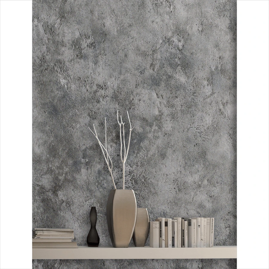 1 Roll Gray Cement Series Concrete Self-Adhesive Wallpaper, Gray Series Decorative PVC Vinyl Wallpaper, Waterproof, Dustproof, Suitable For Themed Events, Restaurants, Living Rooms, Corridors, Decorative Walls, Bedrooms, Bars, 950*45cm/374*17.71 Inch