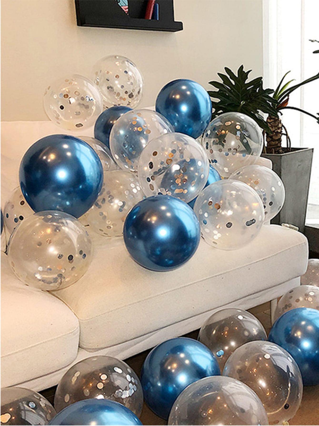 20 pezzi/set Palloncini blu set di decorazioni per feste