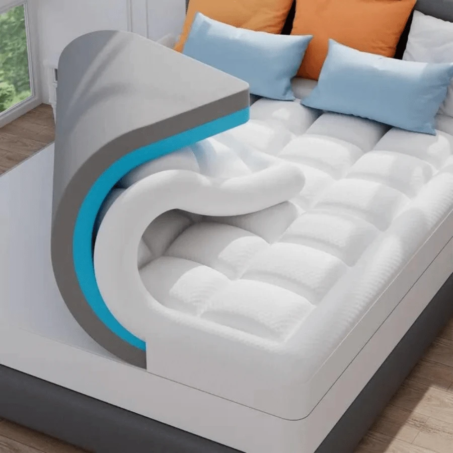 Mattress Topper Hotel Quality 10cm / 4 Inches Extra Deep Super Thick Toppers - Single Double King SuperKing Size Comfy Bedding Quilted Pad