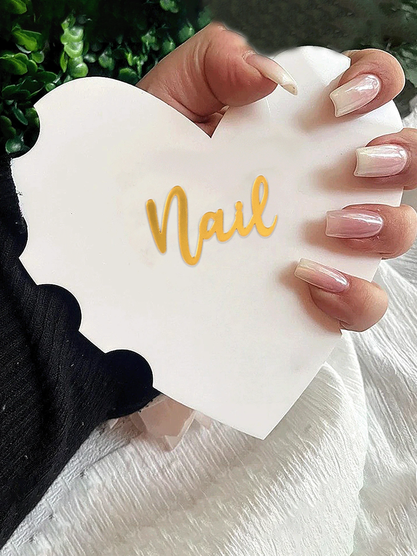 1 peça de decoração para unhas em formato de coração branco, decoração de fundo para sessão de fotos