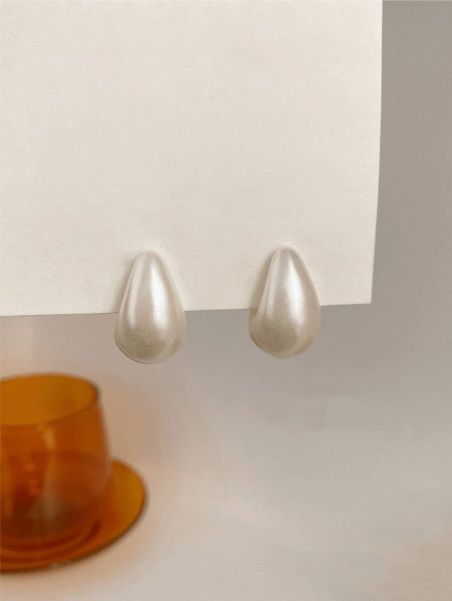 1 Pair Fashion Versatile Minimalist Geometric Teardrop Earrings