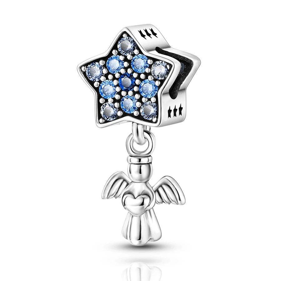 Easvnya Sterne-Engel Perlenanhänger, geeignet für handgemachte Armbänder, Halsketten, einfaches modisches Hängeornament, DIY Schmuckherstellung, Geschenk zum Geburtstag für Frauen