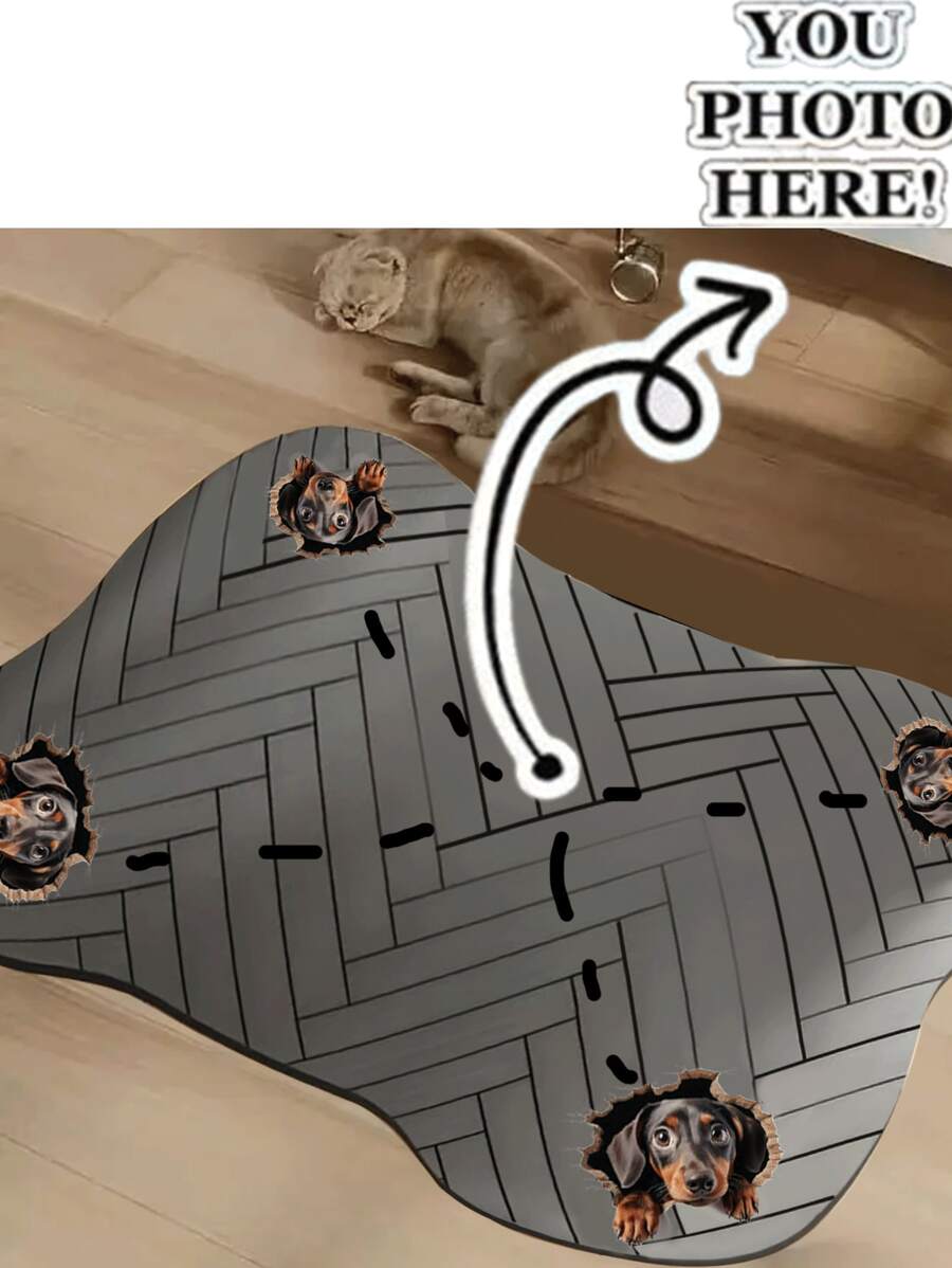 1 pièce Tapis à alimentation pour animaux de compagnie personnalisé, séchage rapide et imperméable - Facile à nettoyer et à laver, cadeau idéal pour les amateurs d'animaux de compagnie, station d'alimentation pour animaux de compagnie, motif mignon, entretien sans tracas