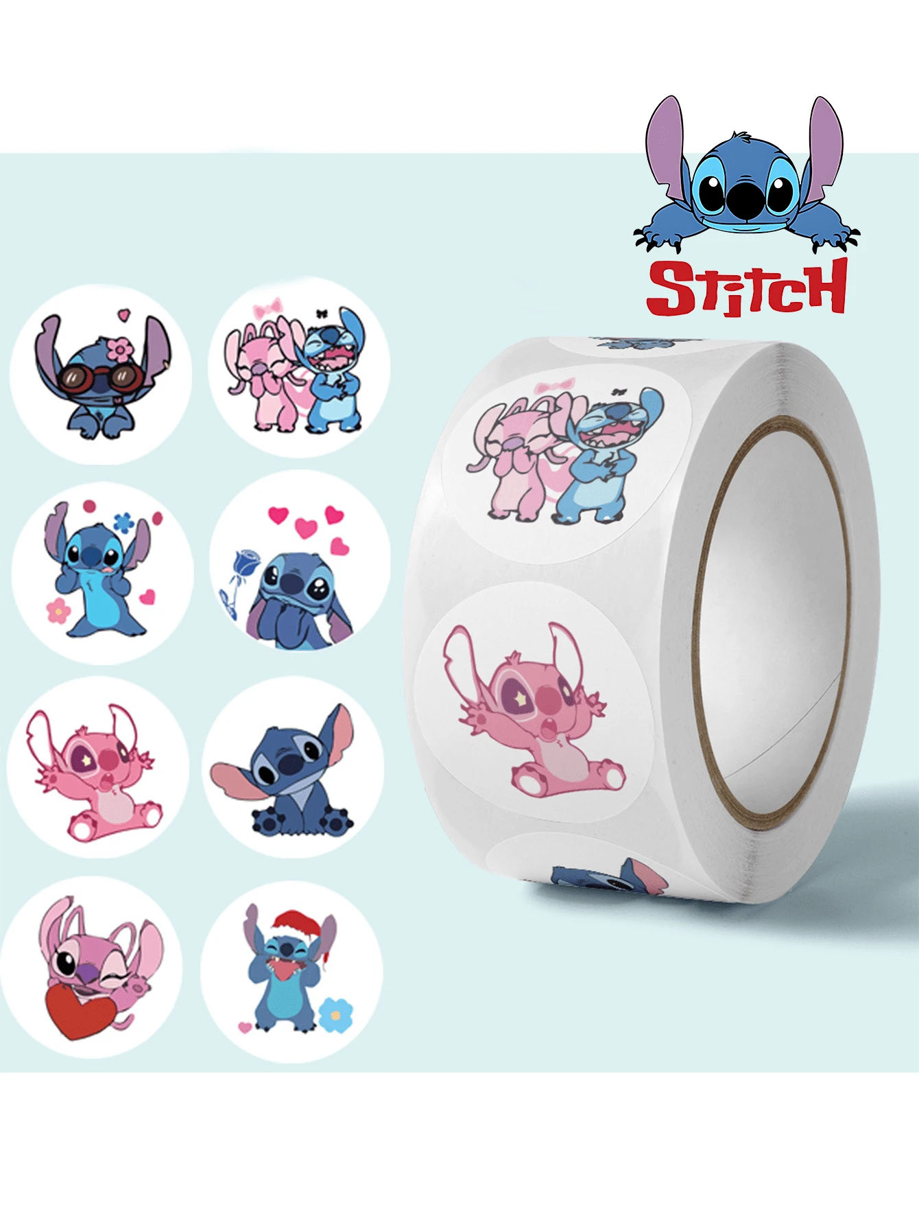 Disney 500PCS Kawaii Cartoon Party Decoration Diy Roll Stickers Skateboard Laptop Luggage Skateboard Phone Gift Phone Cute Sticker Anime Seal Label Decorative Cartoon Party Candy Stickers Rolls Stickers Toys Stitch Birthday Party Decorations Stitch Birthday Supplies Stitch Birthday Party Decorations Stitch Birthday Supplies