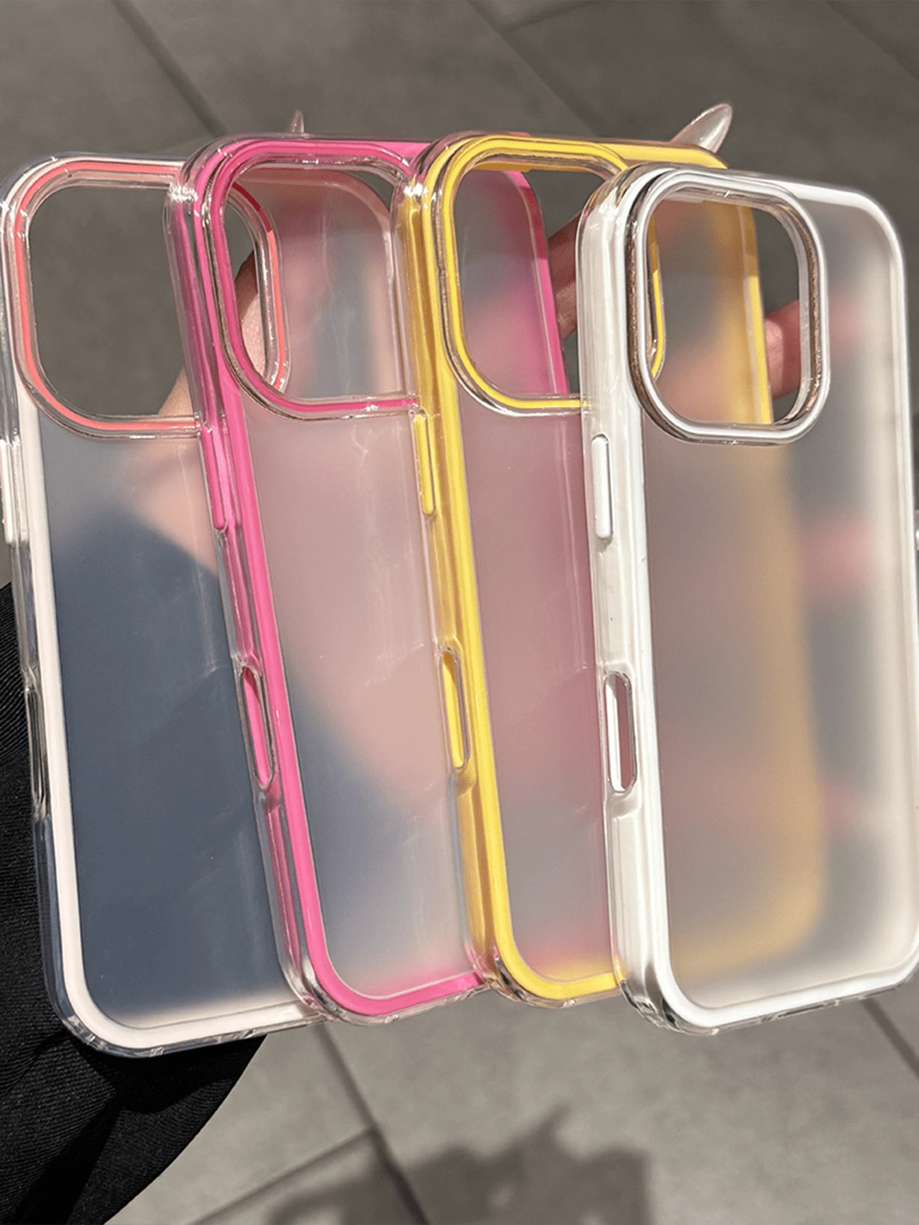 Luxury Matte 2N1 Candy Color Phone Case Compatible With IPhone 16 15 14 13 12 11 Pro Max Jelly Color Cases Creative Shockproof Bumper Cover