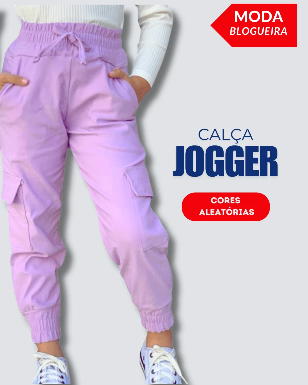 Calça Jogger Meninas Infantil e Juvenil Cores ALEATORIAS