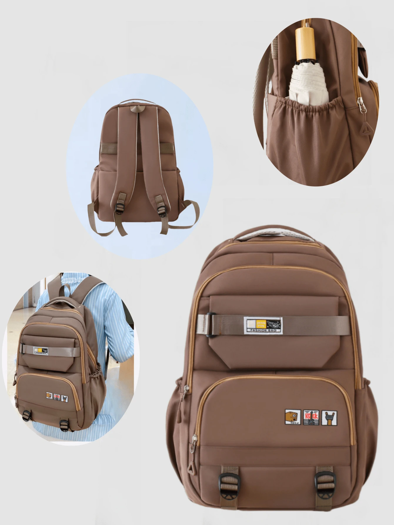 Classic All-Match Fashion Casual Versatile Large Capacity Simple Portable Travel Backpack, Suitable For Any Occasion, Back To School Season