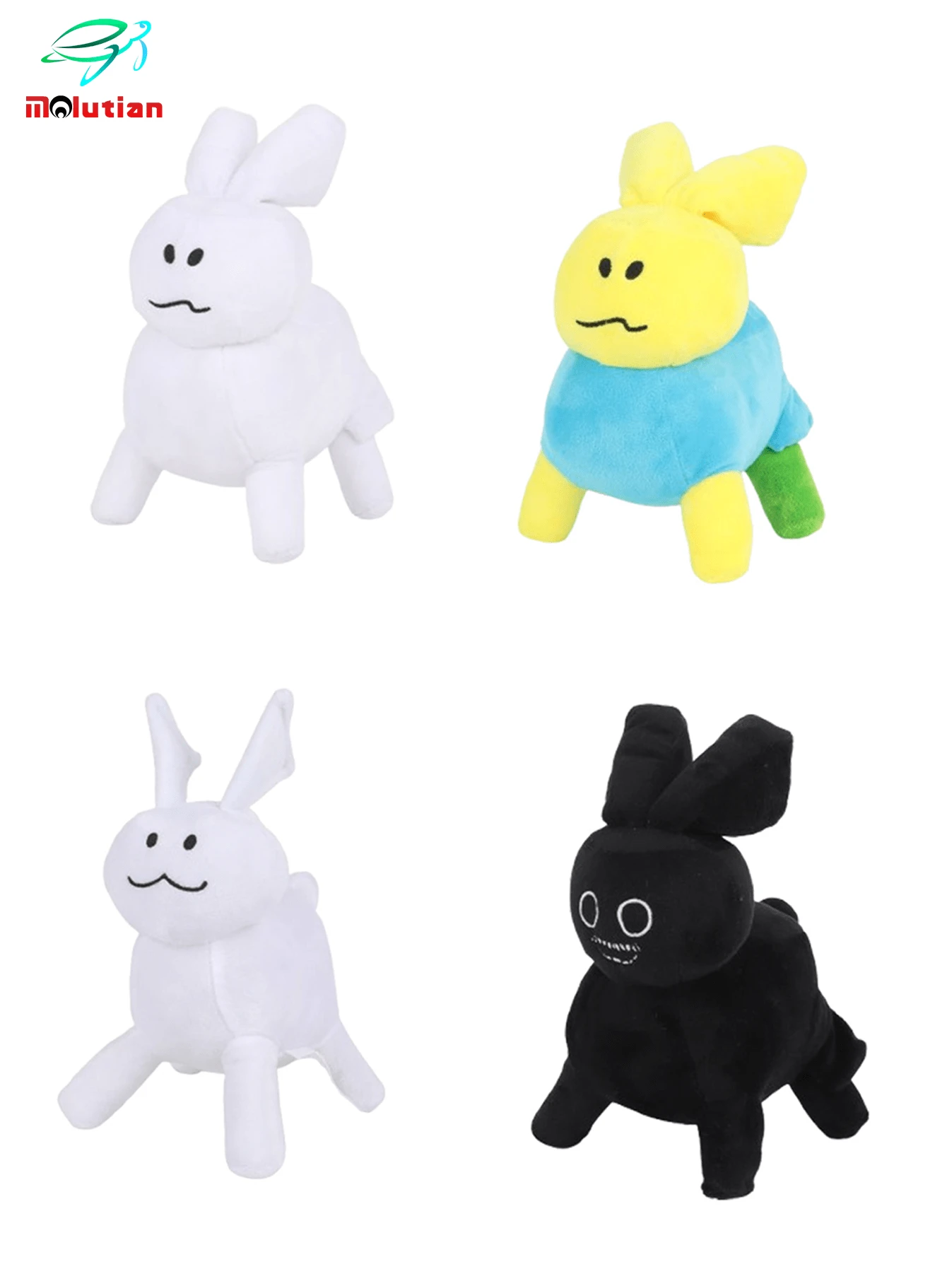 Molutian Triangle-Eared Rabbit Forsaken Gubby Plush Funny Companion Doll Adorable Gift For Friends And Game Lover As Room Decoration