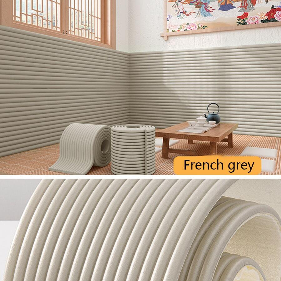 1 pieza Decoración del hogar, Panel de pared 3D, Paquete suave anti-colisión para empotrar en la pared, Cojín de pared para cabecero, Reposabrazos de ventana con aislamiento y sin olor, Autoadhesivo que se puede aplicar retirando el adhesivo del respaldo, Fuerte adhesión