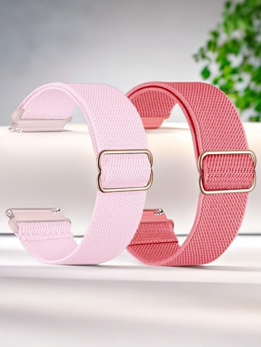 2pcs 18mm20mm22mm Quick Release Nylon Elastic Loop Compatible With Samsung Galaxy Watch7 6 5 4 3 Band/Hua Wei Watch GT5 GT4 GT3 GT2 GT Band,Adjustable Sport Stretchy Nylon Bracelets Compatible With Garmin Venu Venu2/2s Venu3/3s Vivoactive5/4/4s Forerunner245 645 255 265 255S 265S/Amazfit Bip6/5 GTS4/3/2 GTR4/3/2 Smart Watch Accessories