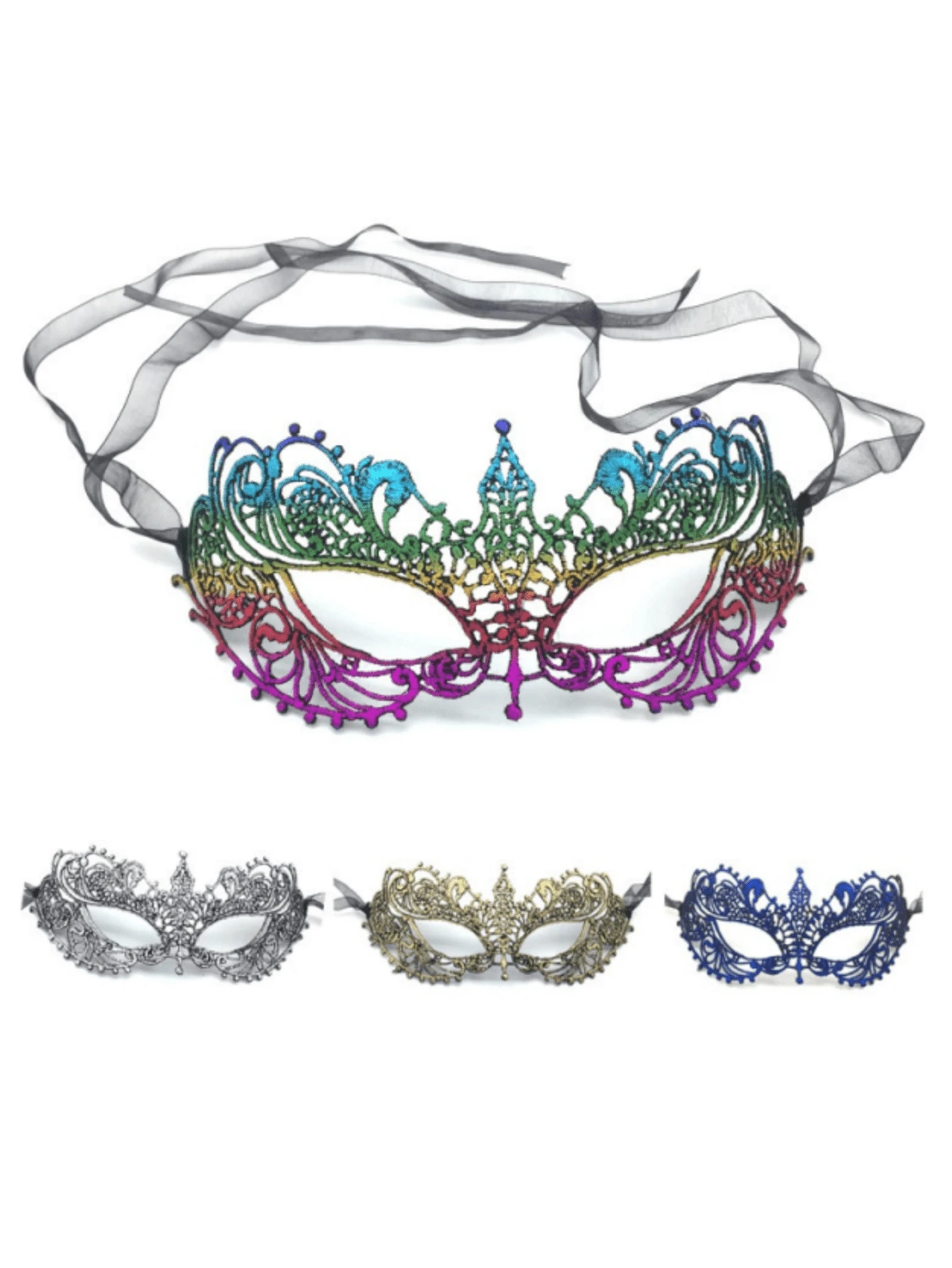 5/3/1 pièce Voile de luxe en dentelle, masque sexy pour moitié du visage, masque pour fête, rôle, bal masqué, cérémonie de remise de diplômes, mariage, décoration des yeux