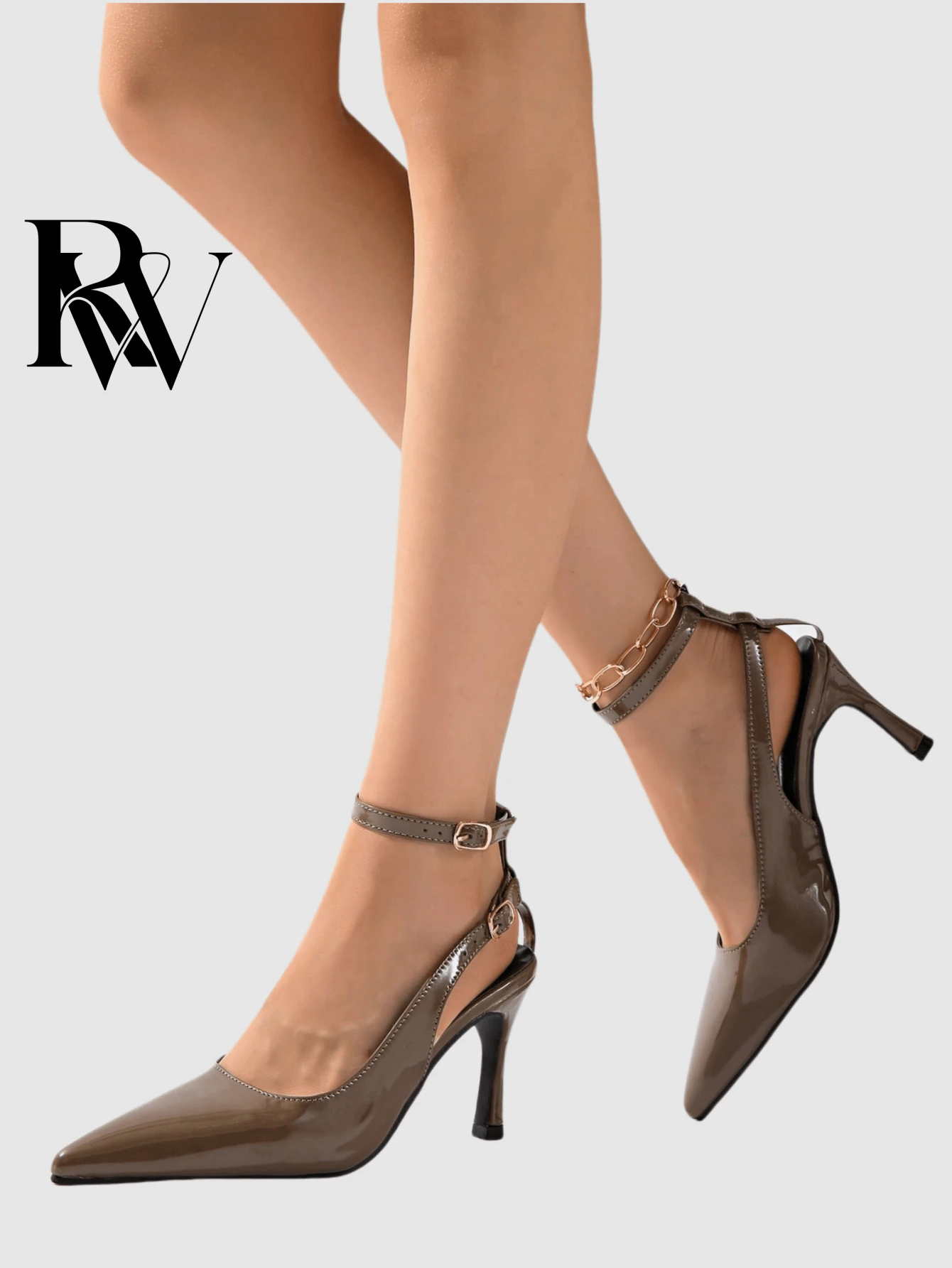 2025 Summer New Patent Leather Women's Sandals, Pointed Toe High Heel Sexy Nightclub Strap Slippers, All-Match Party Shoes
