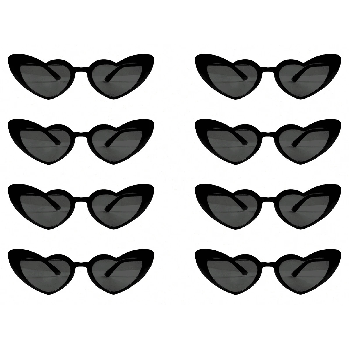 3PCS Women Vintage Heart Glasses, Fashion Cat Eye Heart Glasses For Bridal Shower, Bachelor Party, Wedding, Bride Team Favor, Fashion Accessory(A Little Scratch, Please Do Not Order)