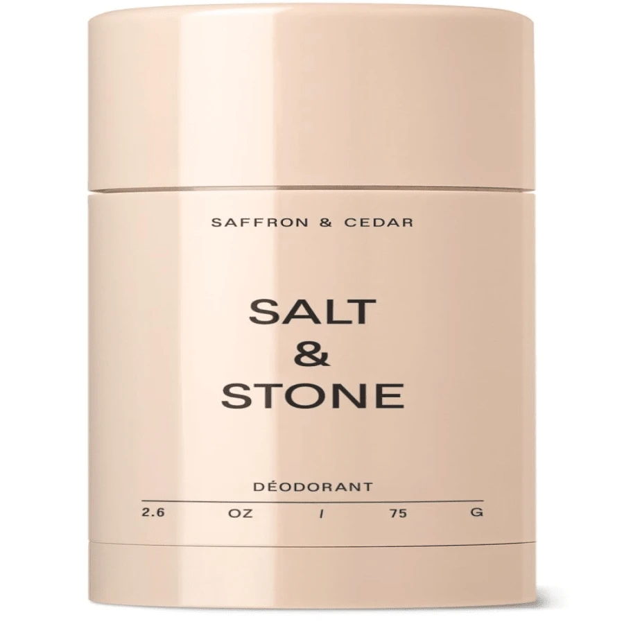 Desodorante SALT & STONE | Desodorante natural extra fuerte para mujeres y hombres | Sin aluminio con extractos de algas marinas, manteca de karité y probióticos (Rosa negra y oud - 26 fl oz)