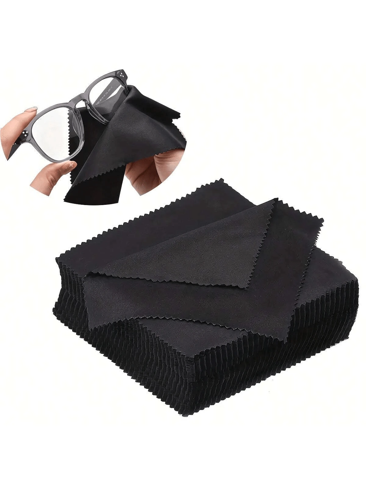 Pano de limpeza reutilizável para óculos, joias, eletrônicos e outros produtos de limpeza multiuso, 100/50/30/20/10/5 peças