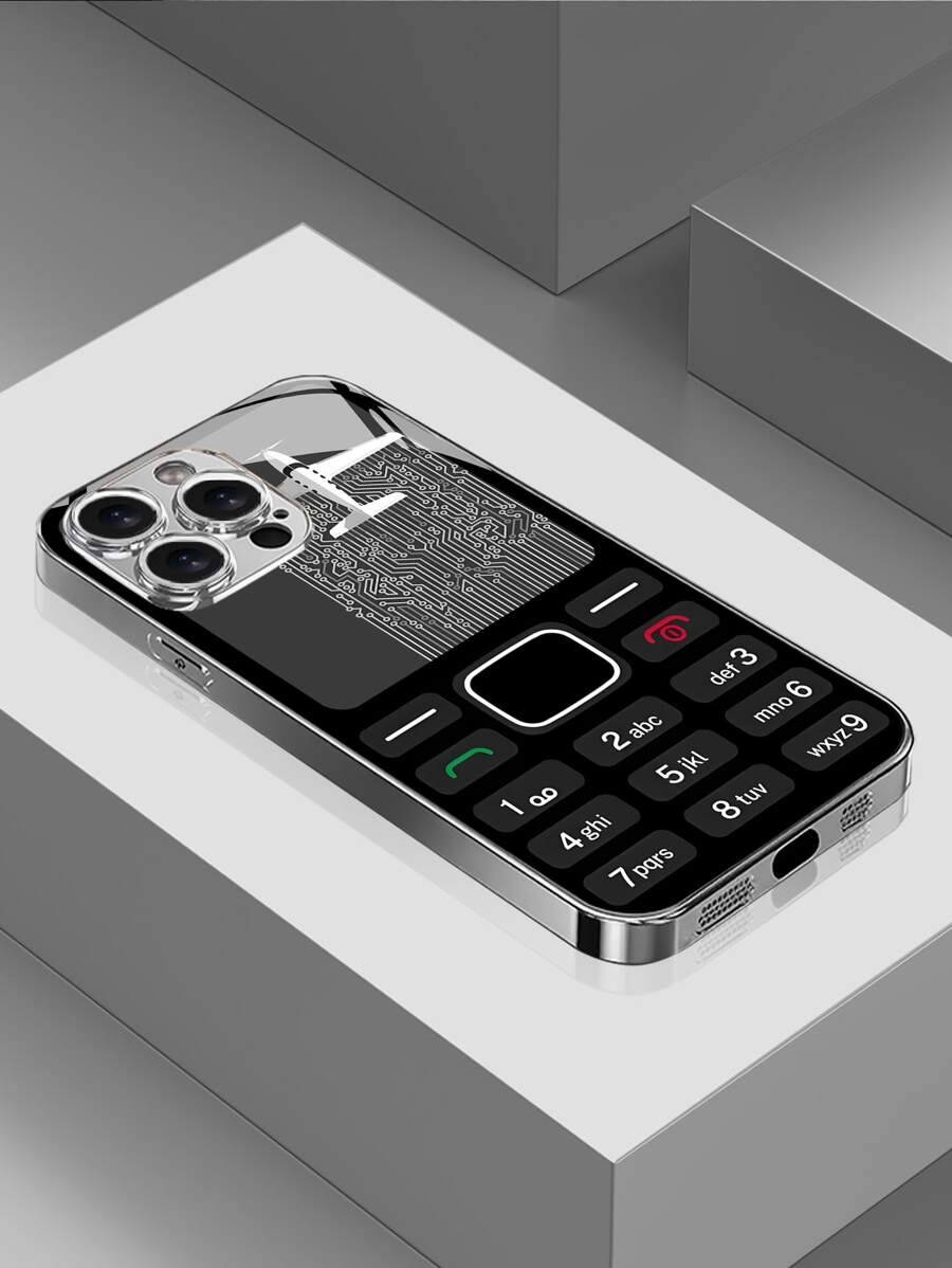 Funda de teléfono personalizada con diseño de moda, material de vidrio plateado para imitación de teléfonos móviles, resistente al desgastetant y a la suciedadtant, adecuada para I Max 16 Pro Max/16E/15 ProMax/14 Pro/13 Promax/12 ProMAX/11 Pro/X/ Xr/Smax