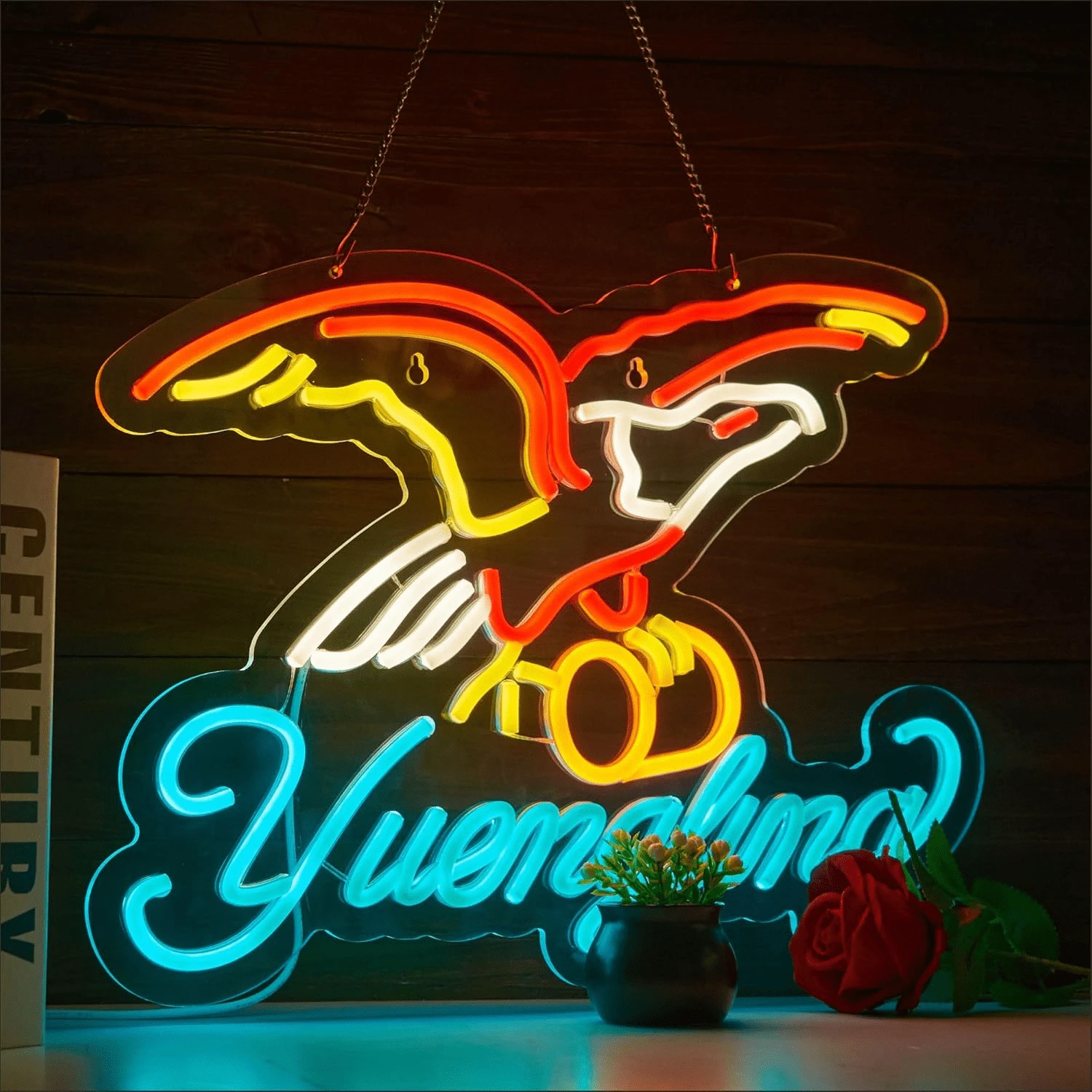 Yoruii Adler Bier Neonlicht - Dimmbare Yuenglin Bar Lampe, geeignet für Männerhöhle, Bar, Pub und Spielzimmer Dekoration