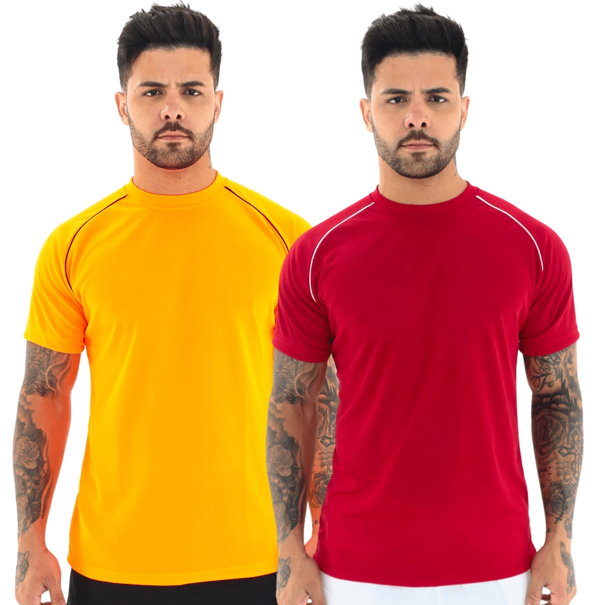 Kit 2 Camiseta Masculina Manga Curta Dry Fit Academia Fitness Blusa Lisa