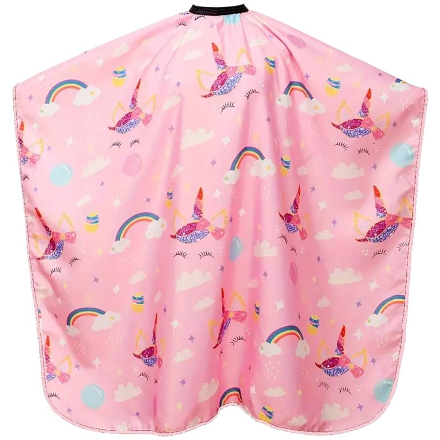 Capa De Corte Infantil Barbeiro Cabeleireiro Rosa