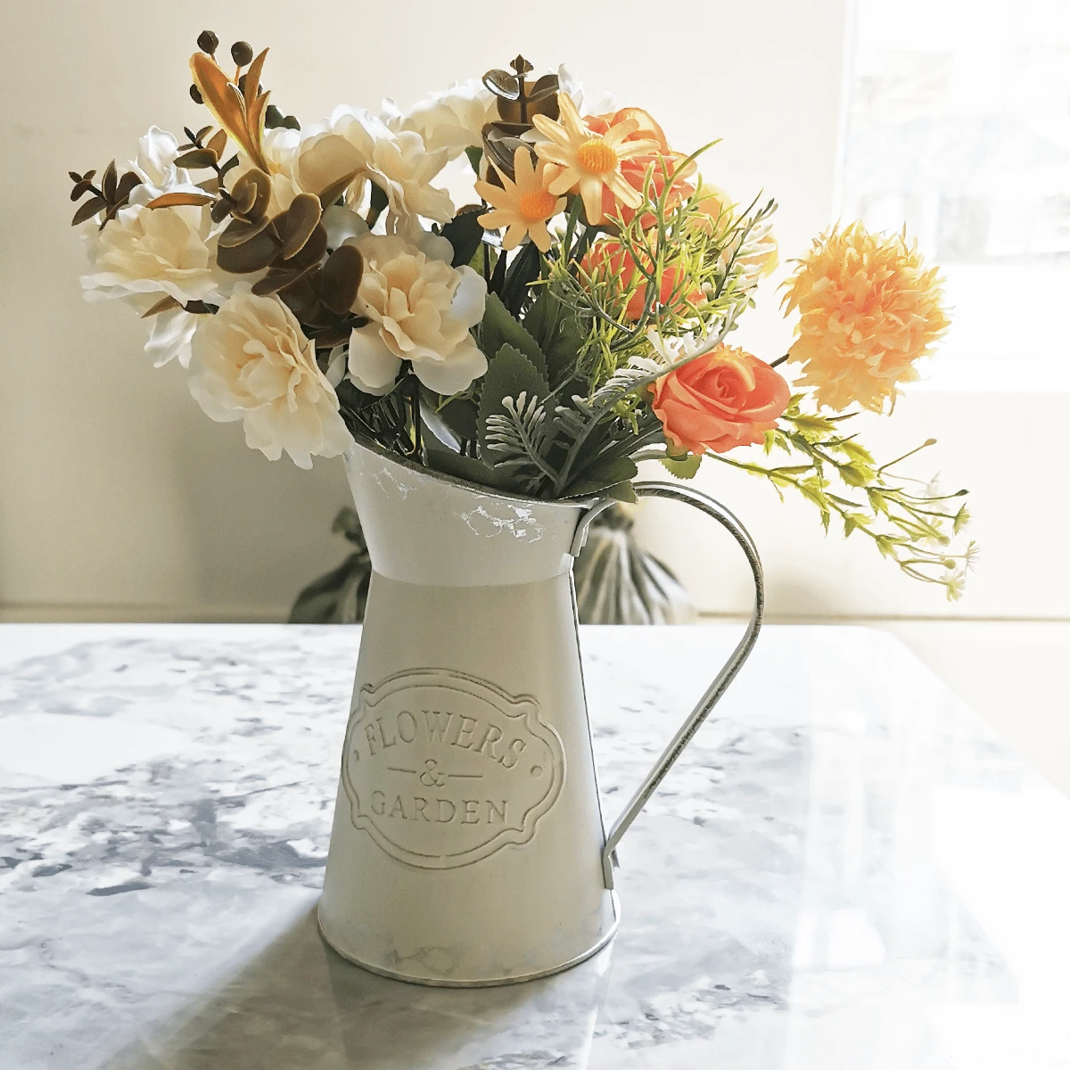 1 pieza Soporte de flores hecho a mano de hierro, jarrón de metal vintage para arreglos florales