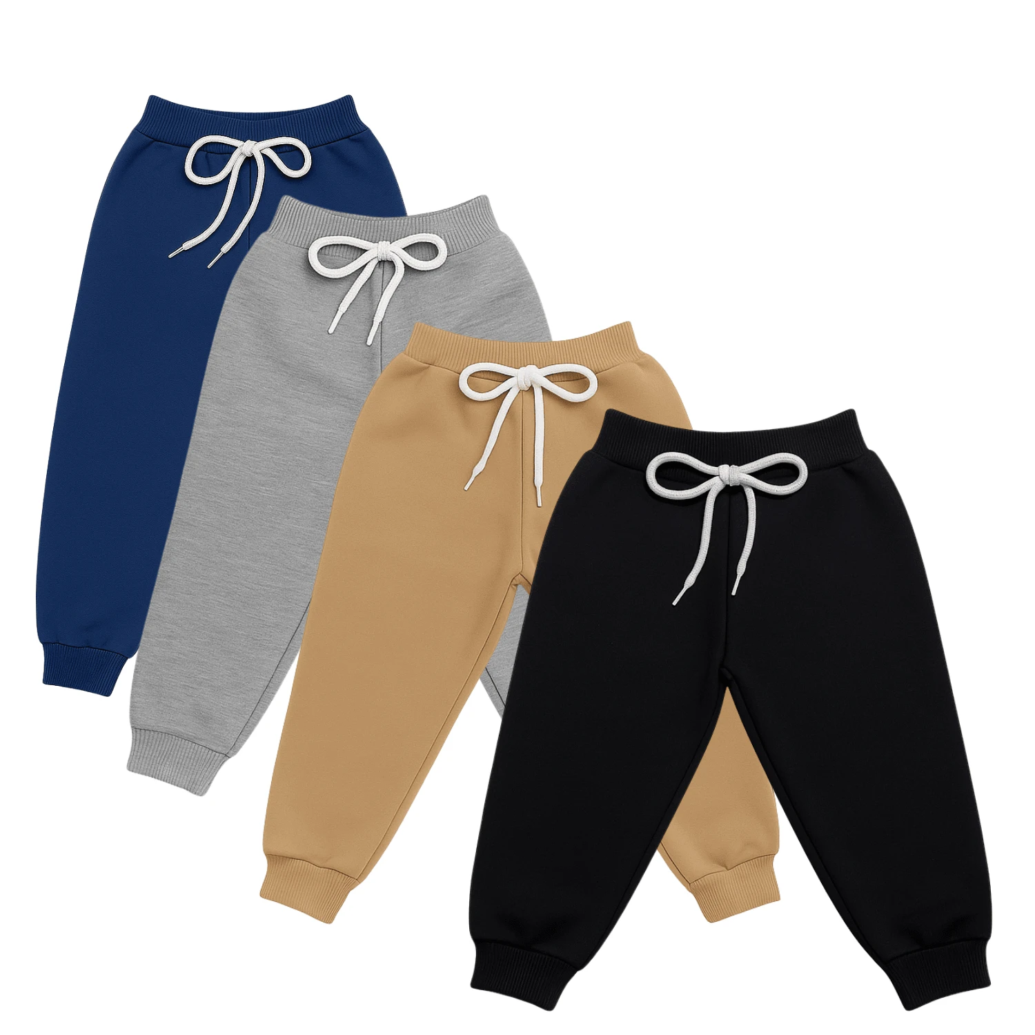 Kit 4 Calça Infantil Lisa Sem Estampa Moletinho Sortidas Escola Inverno