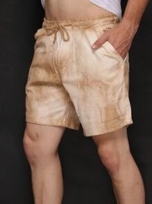 Men Shorts - 卡其色 - 查看 3