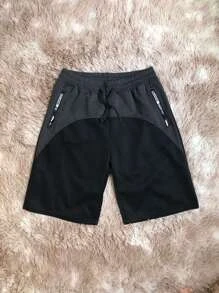 Bermuda moletom masculina estilo classico bolsos laterais com zíper