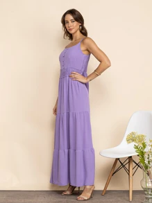 Women Dresses - 紫丁香色 - 查看 3