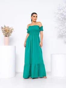Women Dresses - màu xanh lá - Xem 3