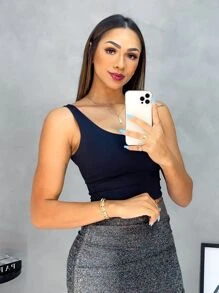 Women Tank Tops & Camis - Negro - Ver 1
