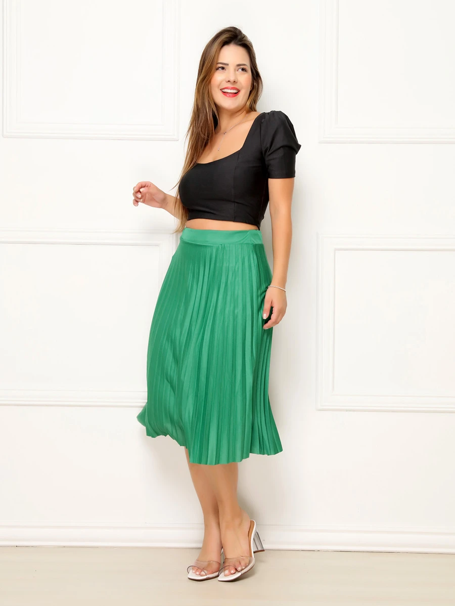 Women Skirts - Màu xanh lá cây đậm - Xem 1