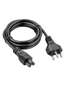 Cabo Força Energia Tripolar 3 Pinos Tipo Fonte Notebook Tv - Preto - Visão 1