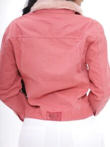 Women Denim Jackets & Coats - Bụi hồng - Xem 2