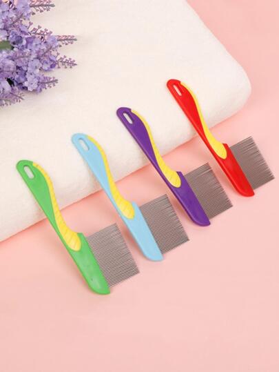 Pente Fino Extrator De Piolhos Lêndeas C/ Ranhuras Aço Inox