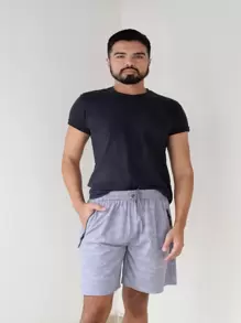 Bermuda Masculina Elástico, Promoção Tecido Estica    MS1910#
