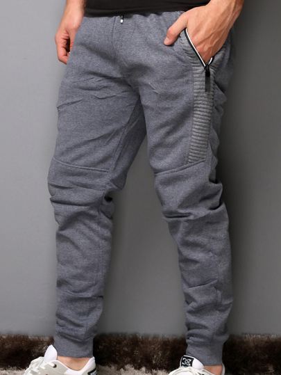 Calça Moletom Masculina Calça Moletom PLUS SIZE Elastico Skinny Slim Sport importado engrossado BOLSO COM ZIPER