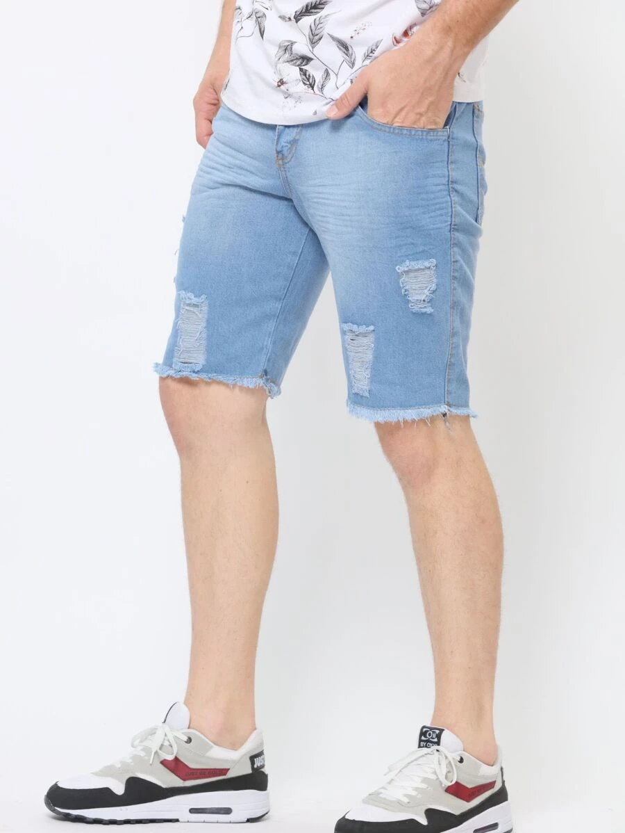 Men Denim Shorts - Xanh đậm - Xem 1