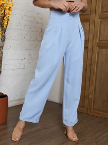 Women Pants - 淺藍色 - 查看 4