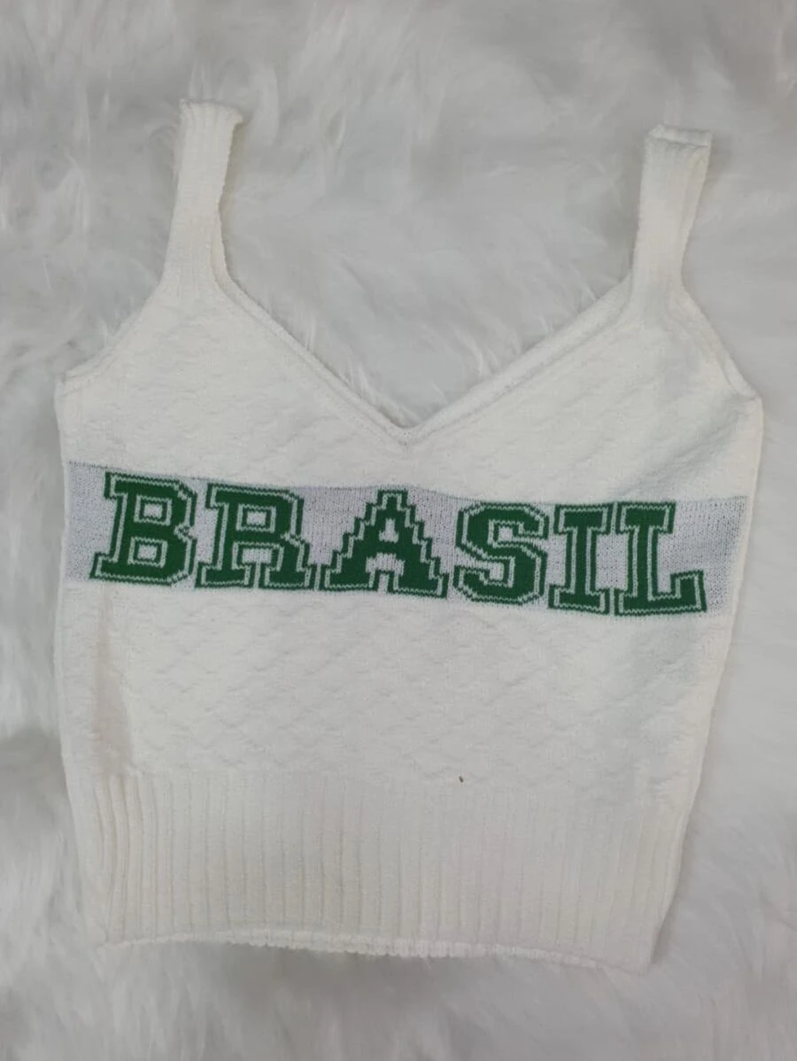 Women Knit Tops - 白色 - 查看 1