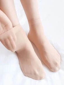 Women Socks - 米色 - 查看 3