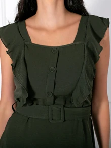 Women Dresses - Màu xanh lá cây đậm - Xem 5