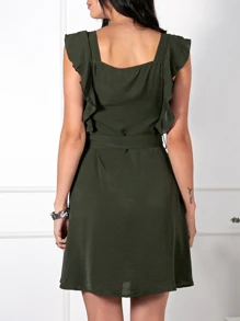 Women Dresses - Màu xanh lá cây đậm - Xem 2