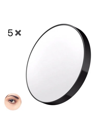 Espelho Aumento Zoom 5x Maquiagem Para Barba/cabelo Com Ventosa 9cm