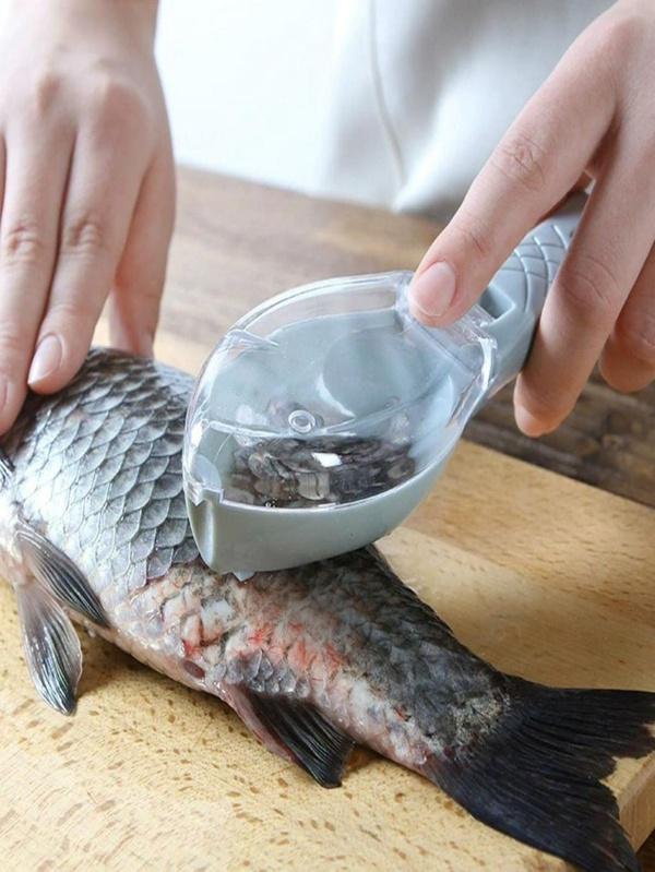 Raspador com coletor de escama de peixe/Retira escamas/DESCAMADOR de PEIXE