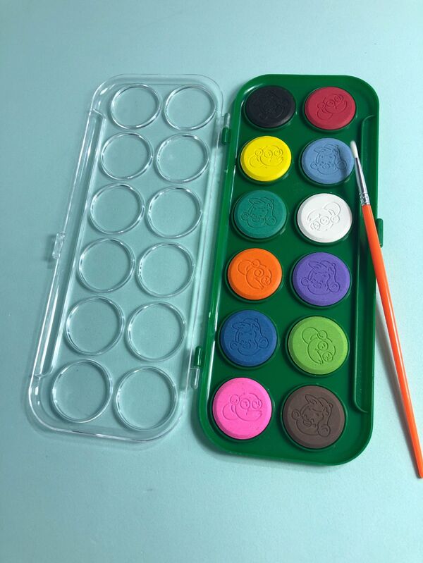 Estojo Aquarela 12 Cores com 1 Pincel
