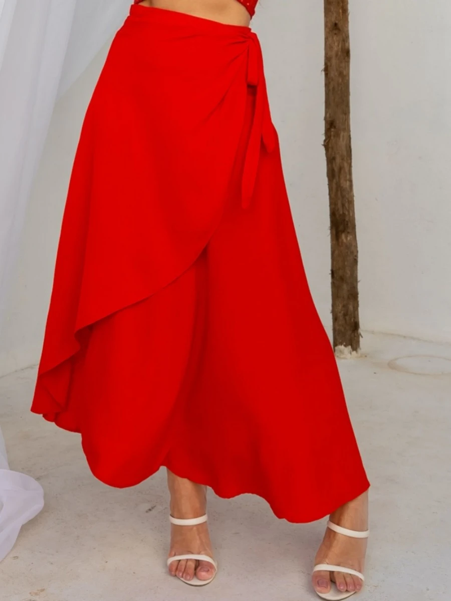 Women Skirts - Red - View 1