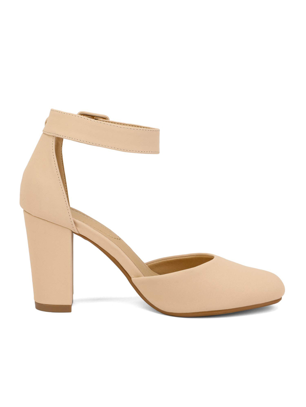 DREAM PAIRS Women's Black Nubuck High Heel Ankle Strap Party Pumps